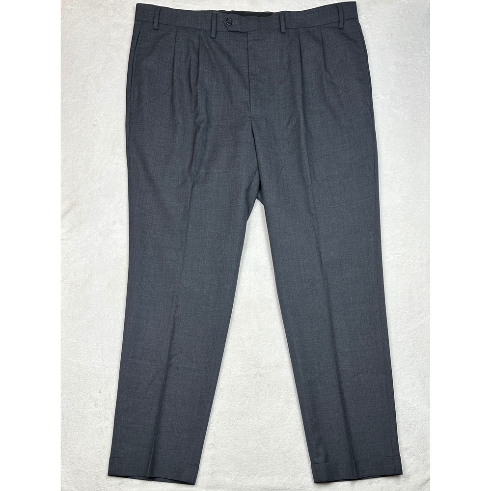 Lauren Ralph Lauren Mens Total Comfort Pleated Dress Pants Charcoal Grey 40W 32L